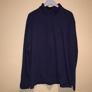 Van Heusen Flex Quarter Zip Blue Shirt XXL